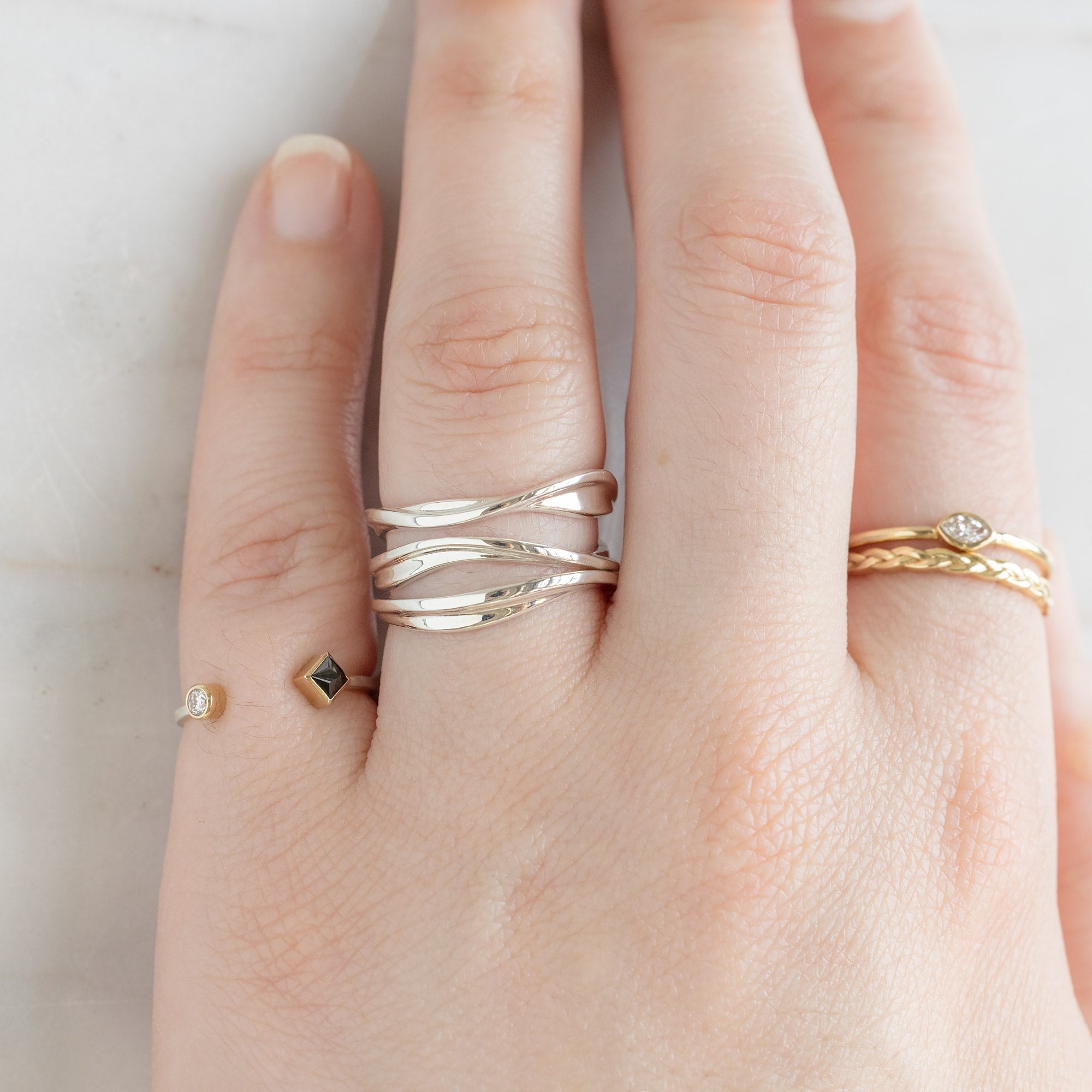Alexis Russell  Rings Multi Strand Stacking Ring | Sterling Silver