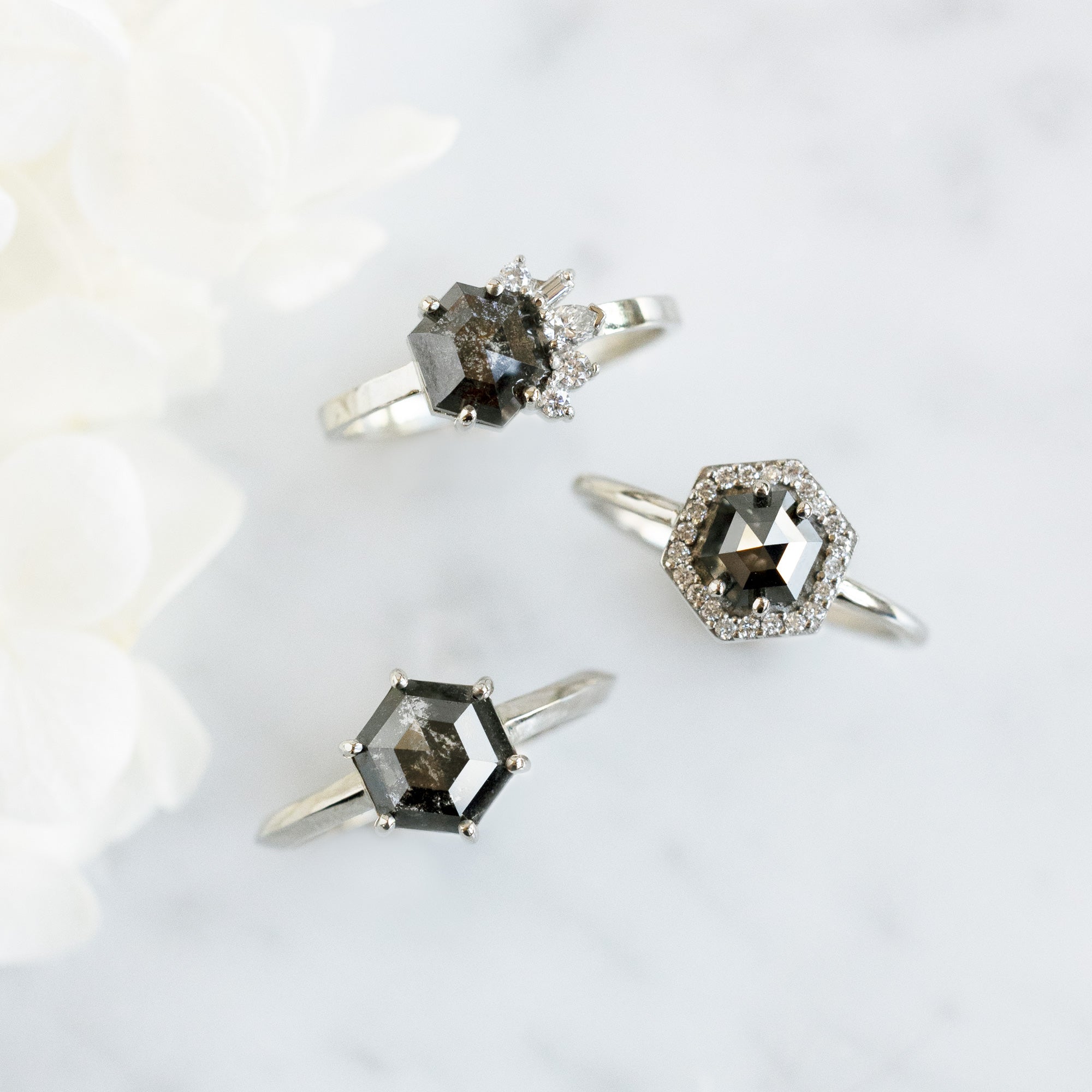Design Your Own Custom | Hexagon Diamond Engagement Ring