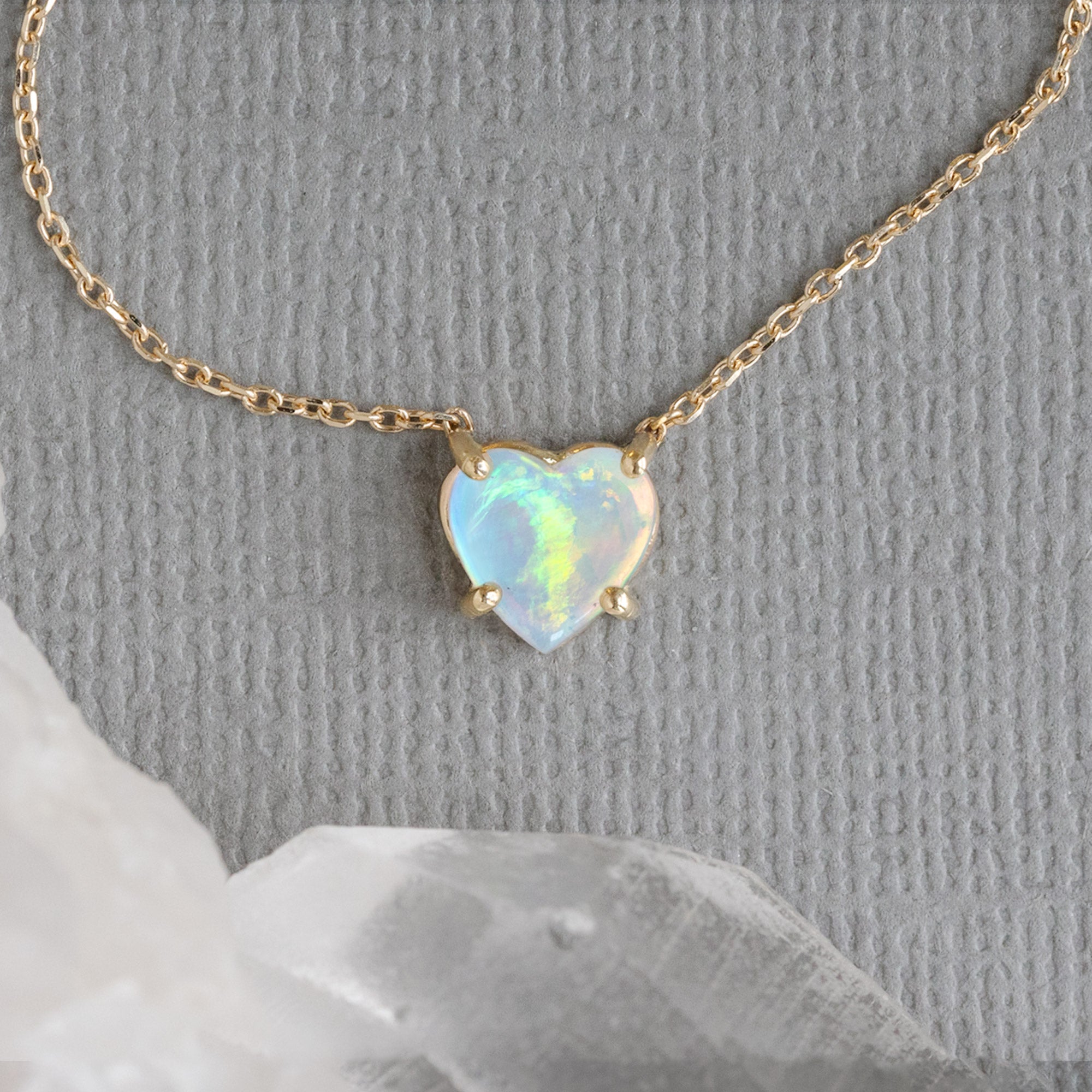 The Sweetheart Opal Necklace | Yellow Gold – Alexis Russell