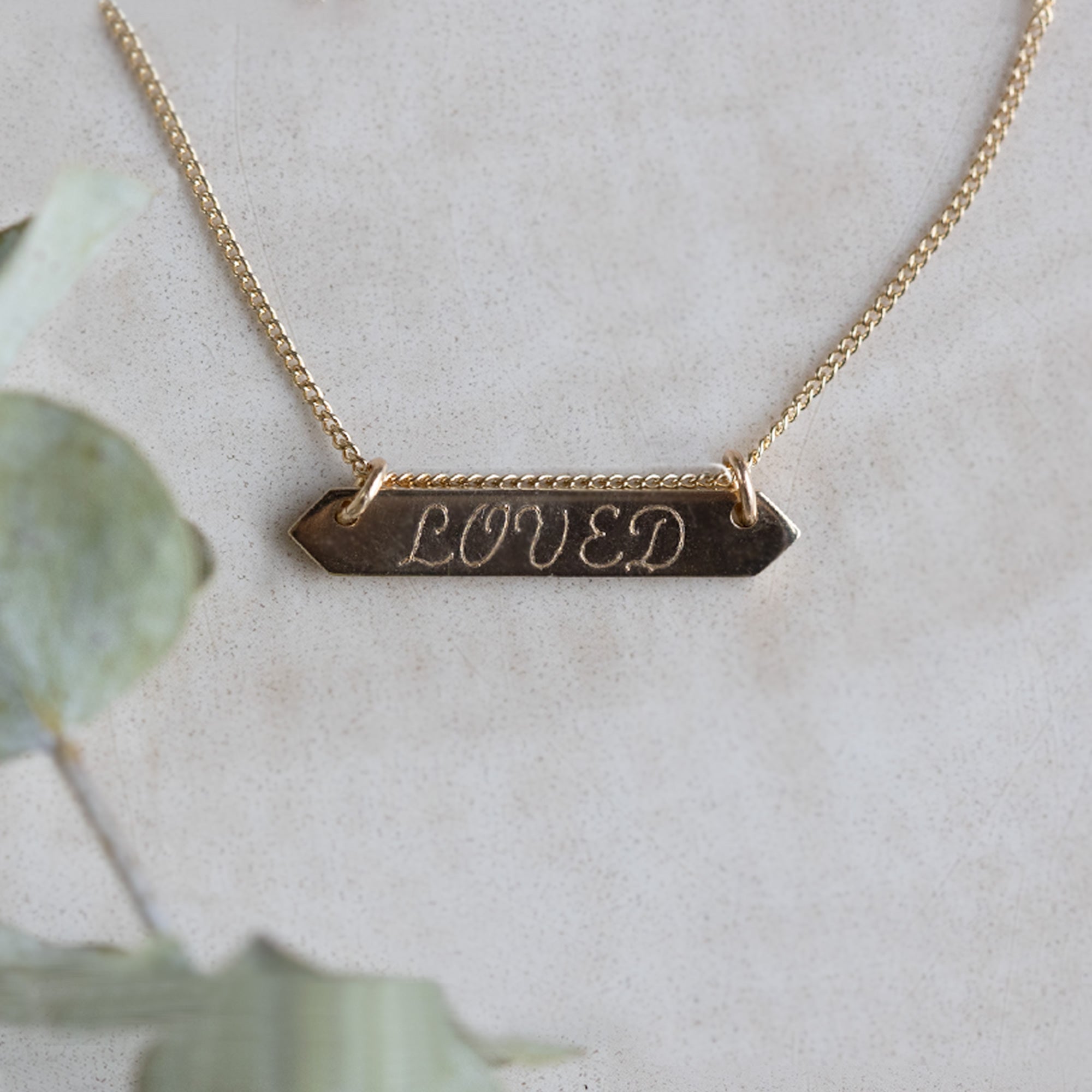 Epoch 14k gold bar necklace 2025