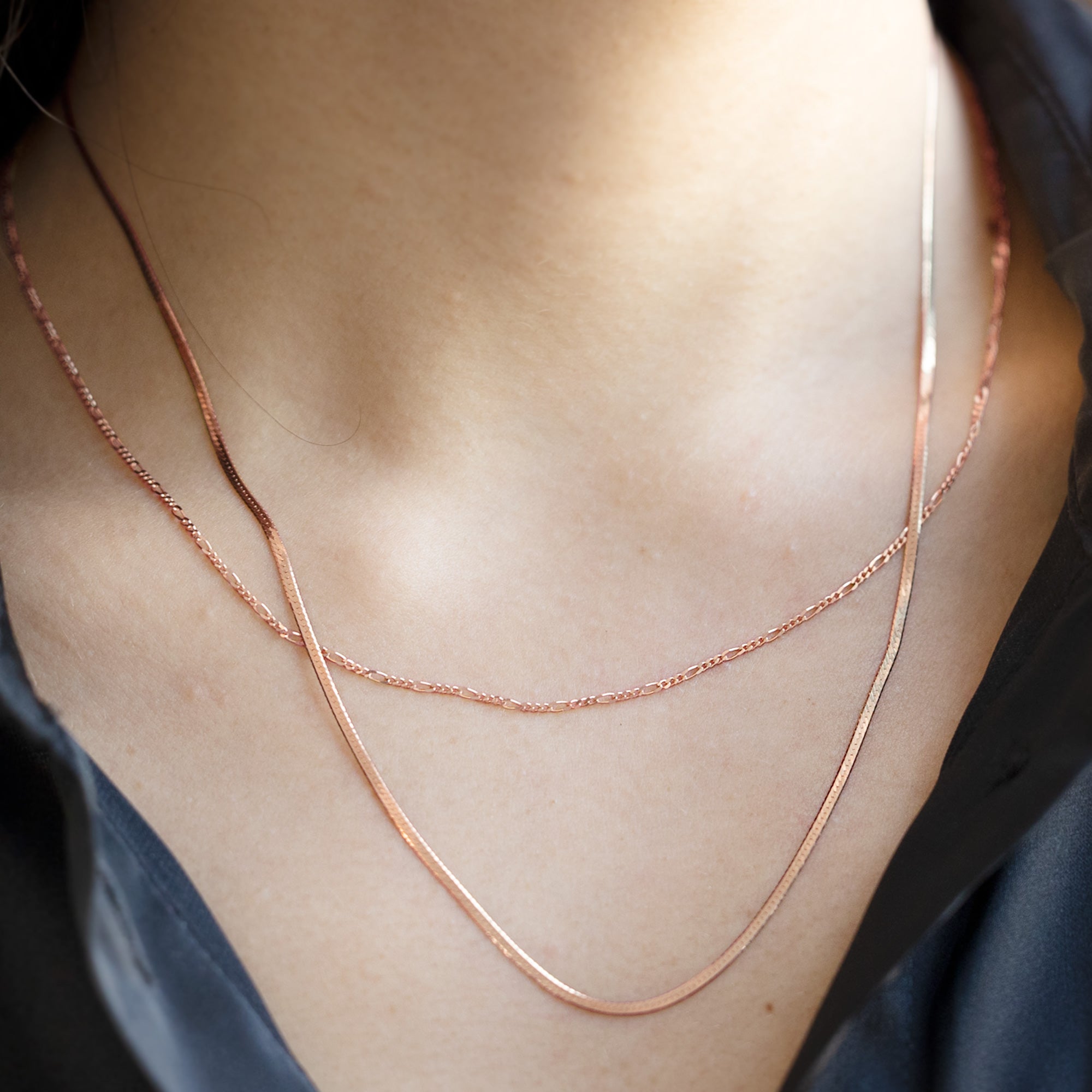 The Figaro Chain Necklace | Yellow, Rose or White Gold
