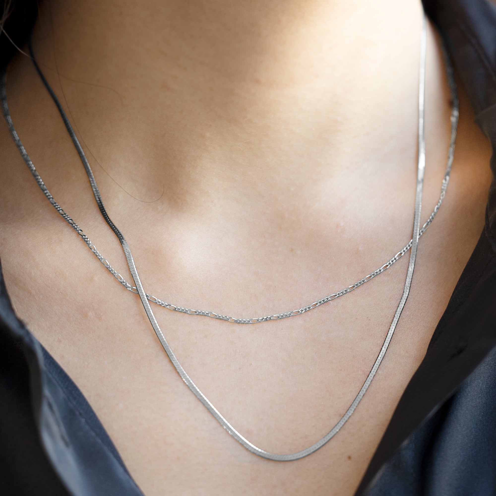 The Figaro Chain Necklace | Yellow, Rose or White Gold