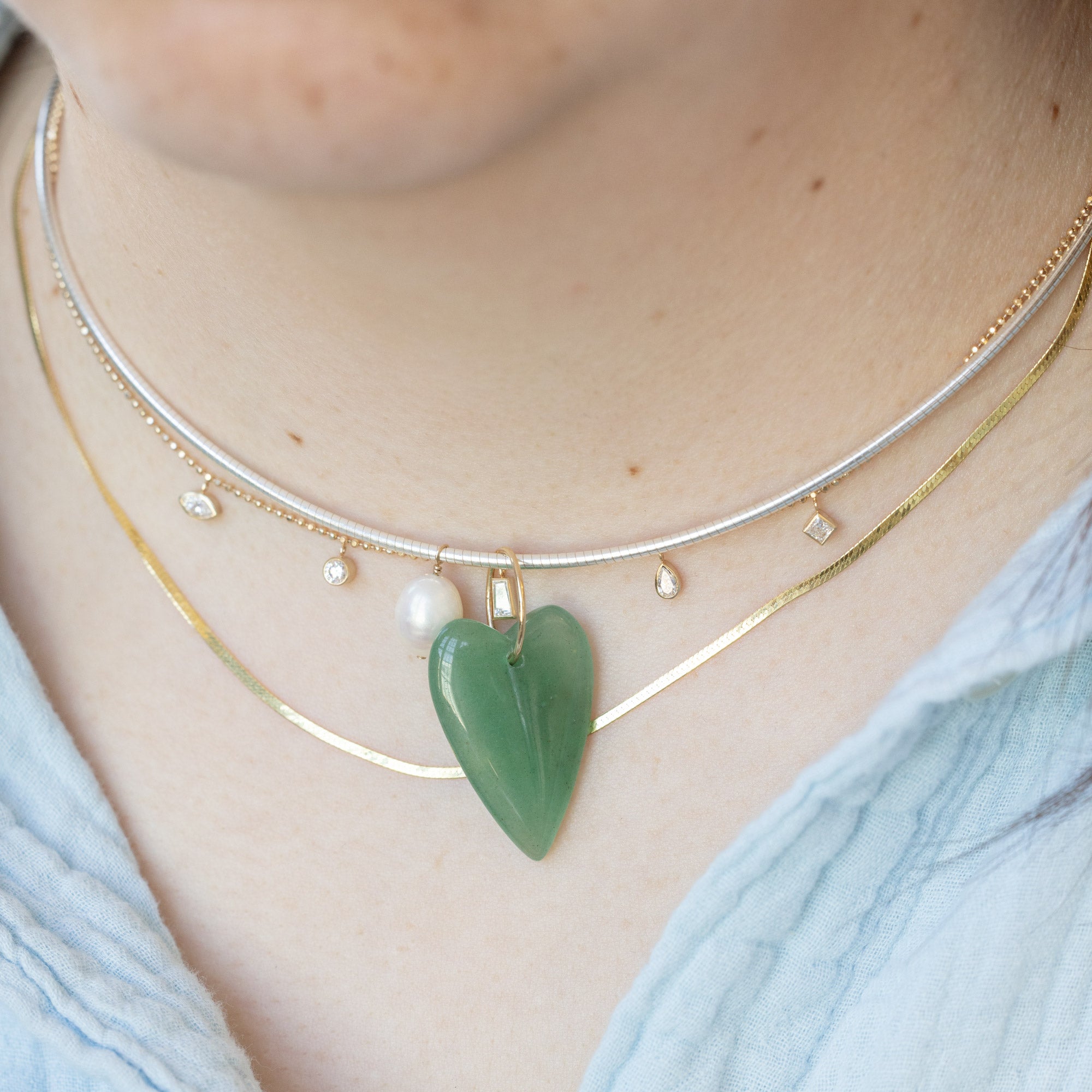 Alexis Russell  Necklaces Gemstone Talisman Collar Necklace | Sterling Silver