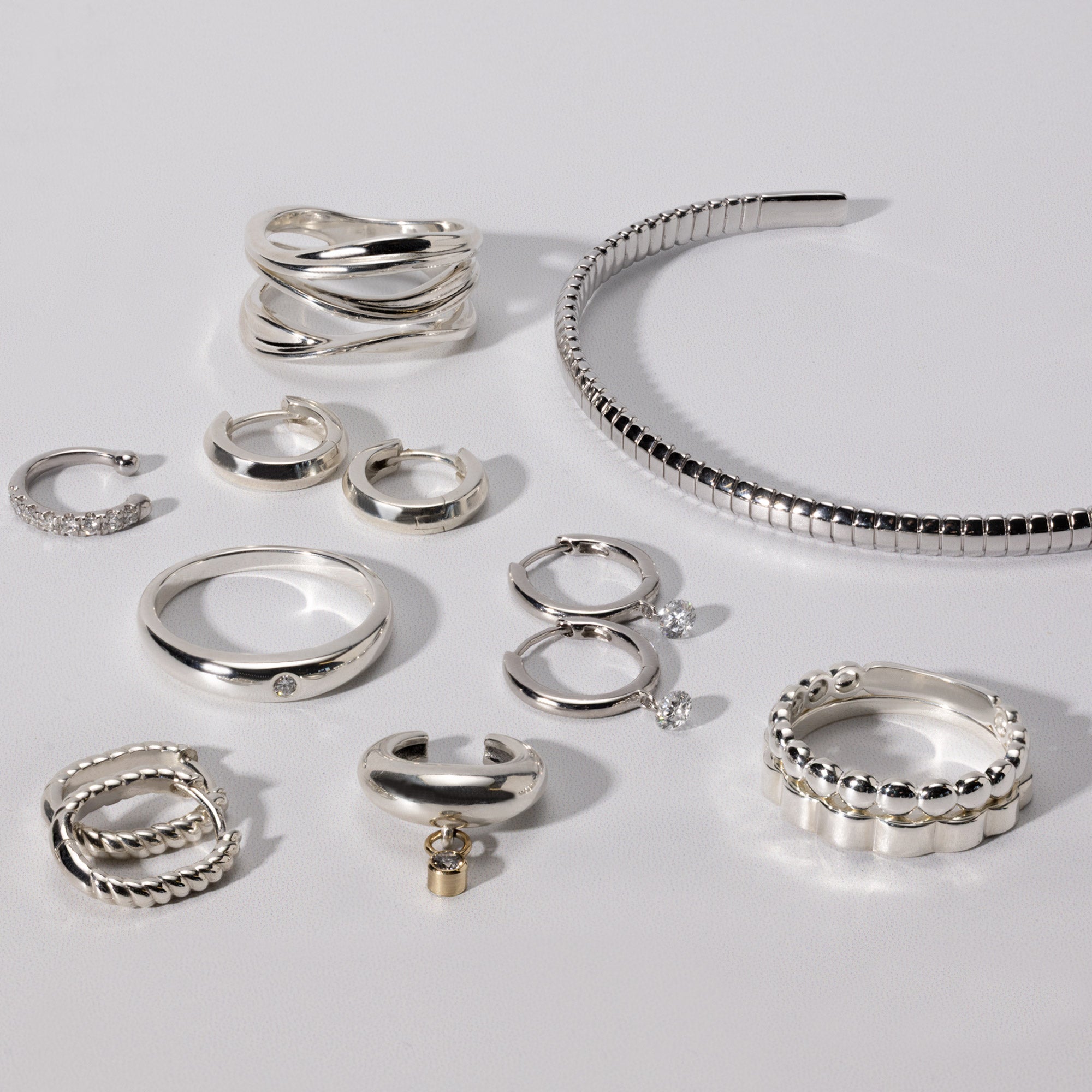 Alexis Russell  Earrings Lasso Hoop Earrings | Sterling Silver