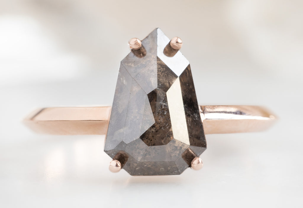 The Bryn Ring with a Black Geometric Diamond