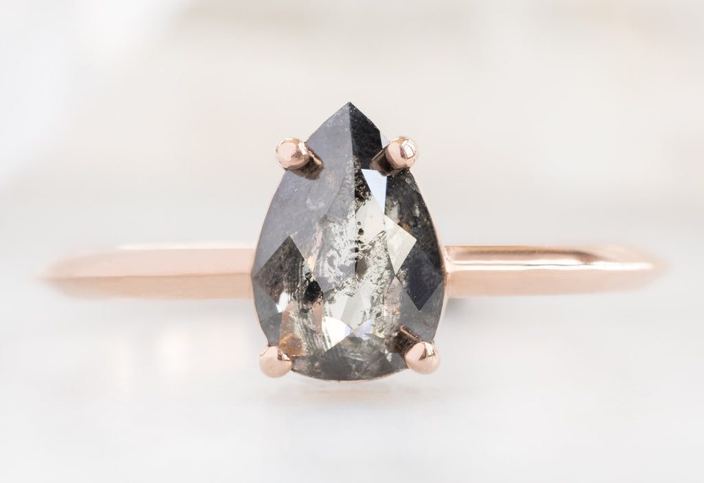 The Bryn Ring with a Rose-Cut Salt and Pepper Diamond
