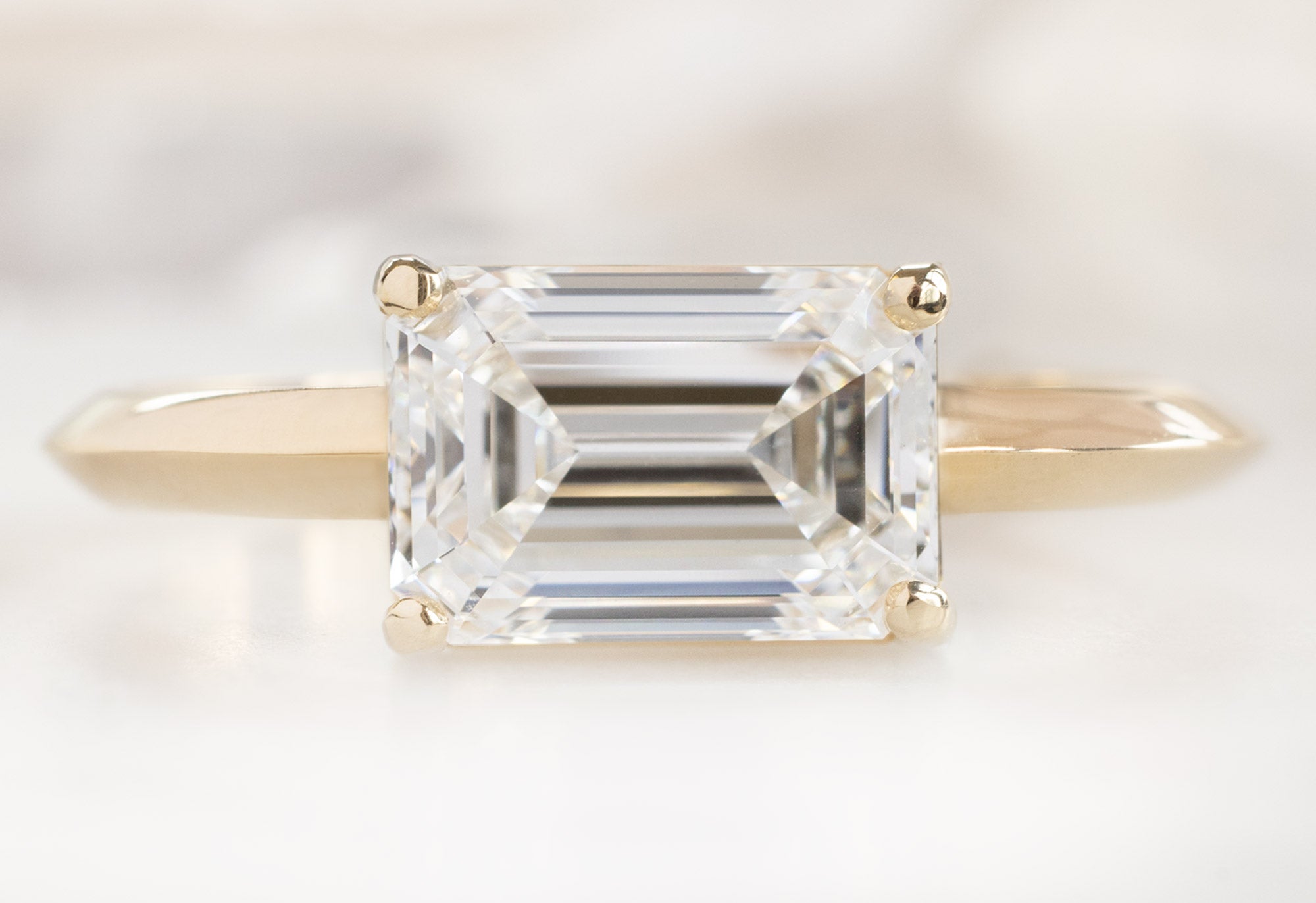 The Bryn Ring with an Emerald-Cut Lab Grown Diamond