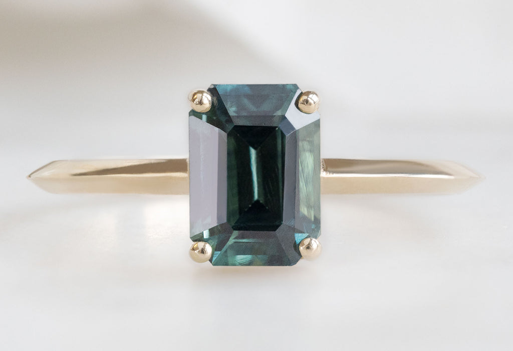 The Bryn Ring with an Emerald-Cut Sapphire
