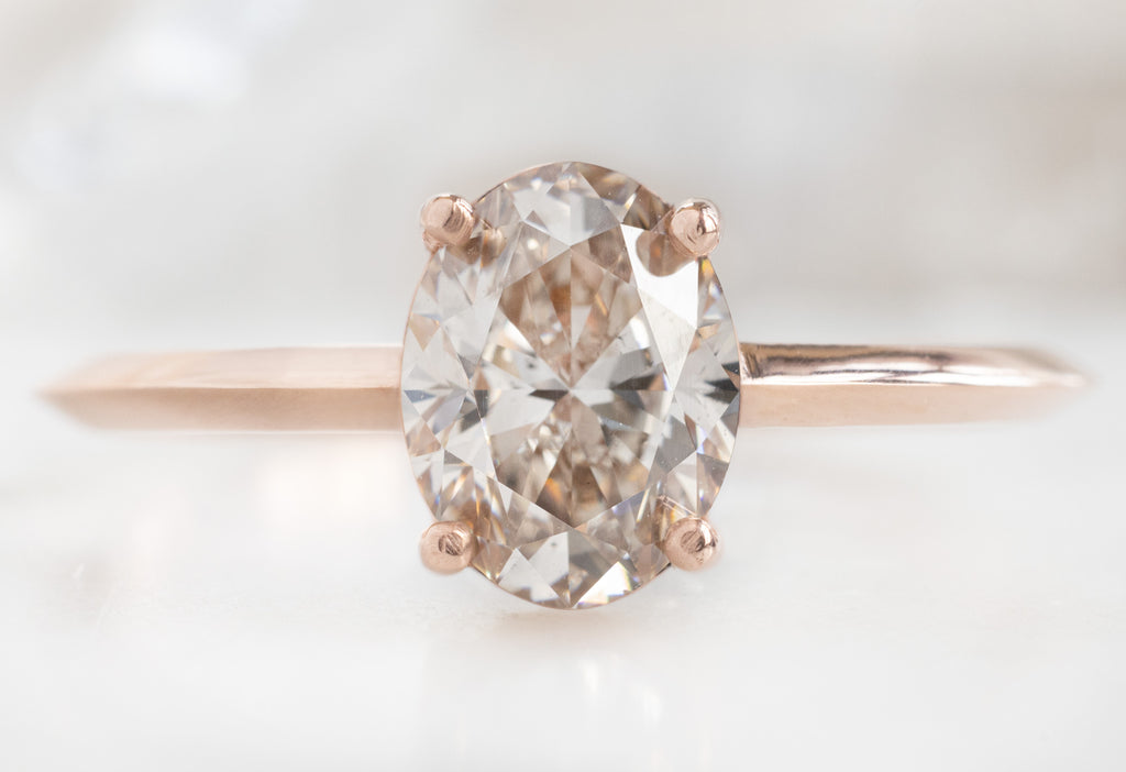 The Bryn Ring with an Oval-Cut Champagne Diamond
