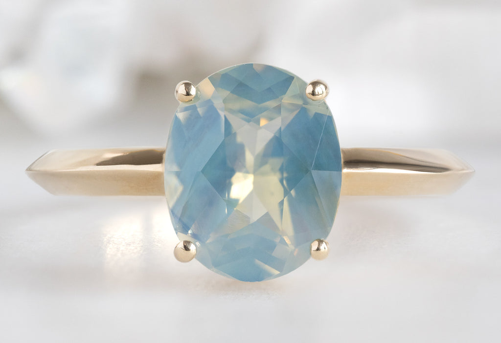 The Bryn Ring with an Oval-Cut Parti Sapphire