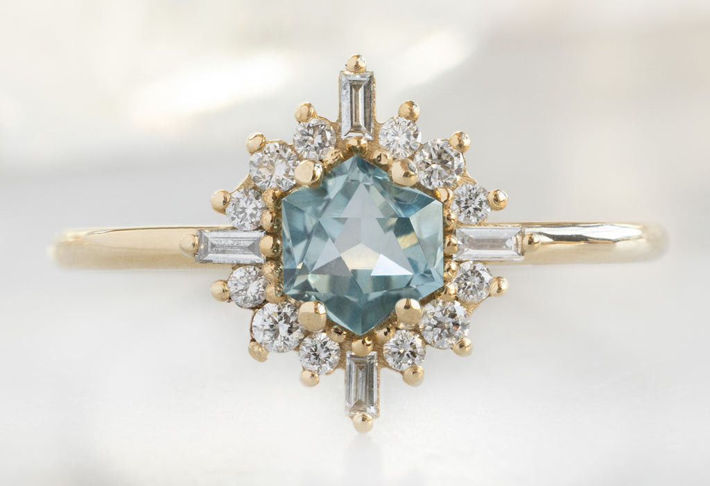 The Compass Ring with a Montana Sapphire