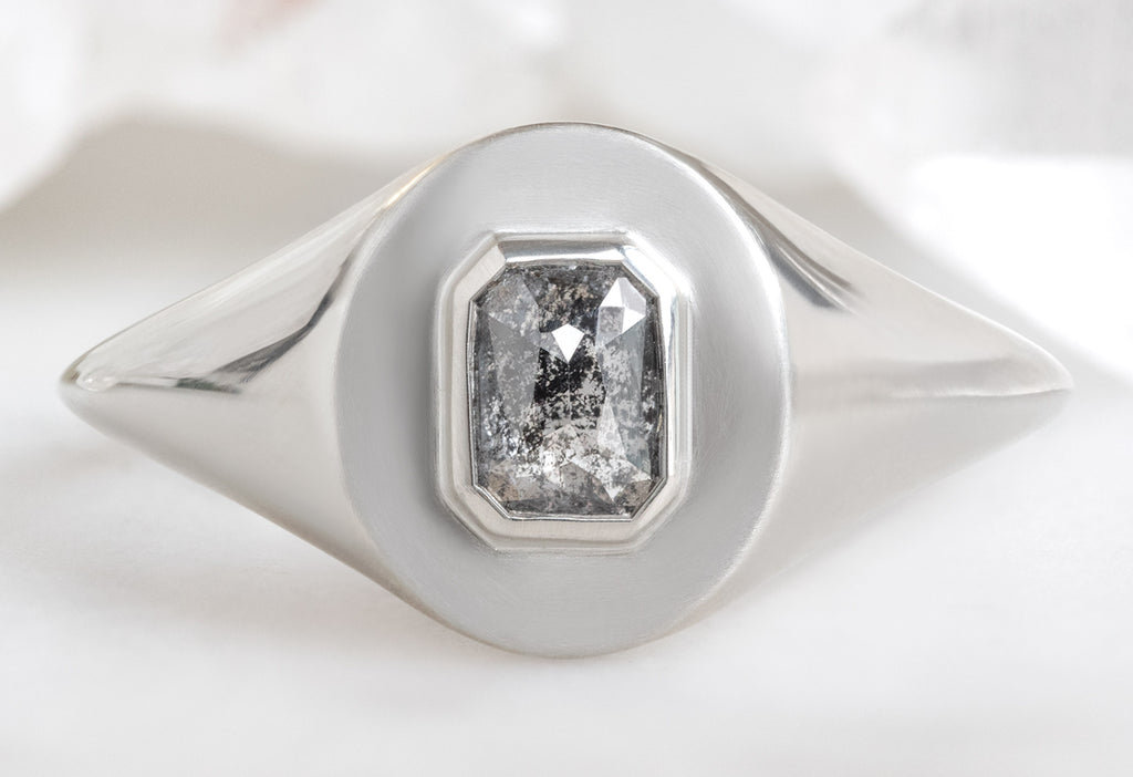The Emerald-Cut Black Diamond Signet Ring