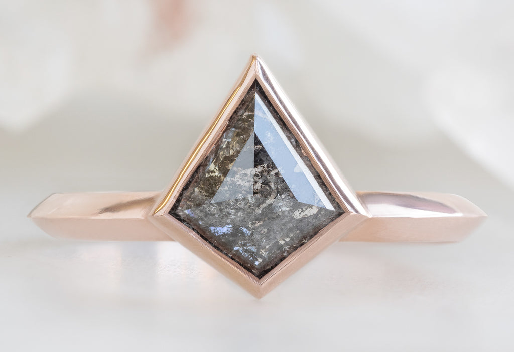 The Hazel Ring with Kite-Shaped Black Diamond