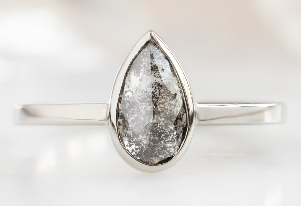 The Hazel Ring with a Rose-Cut Black Diamond