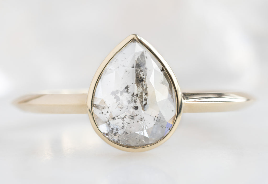 The Hazel Ring with a Rose-Cut Salt and Pepper Diamond