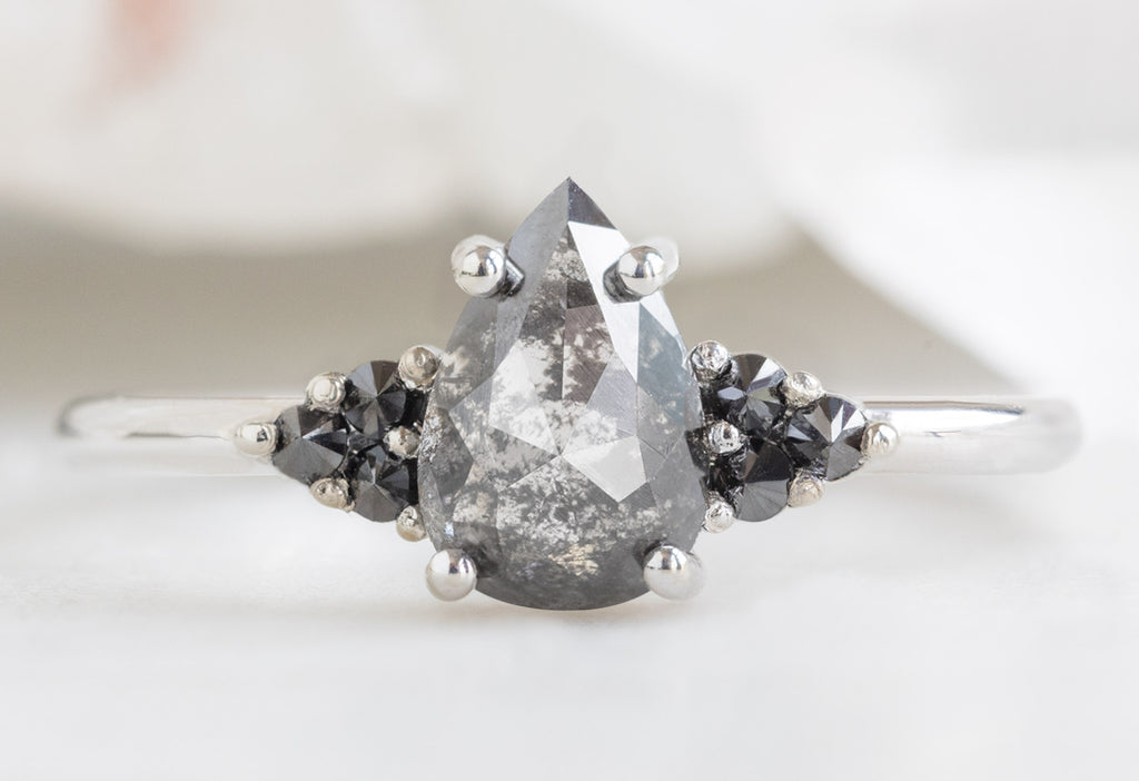 The Ivy Ring with a Rose-Cut Black Diamond