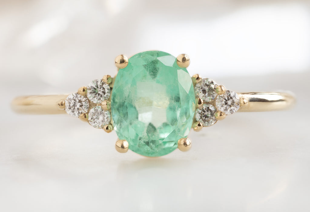 The Ivy Ring with an Oval-Cut Emerald