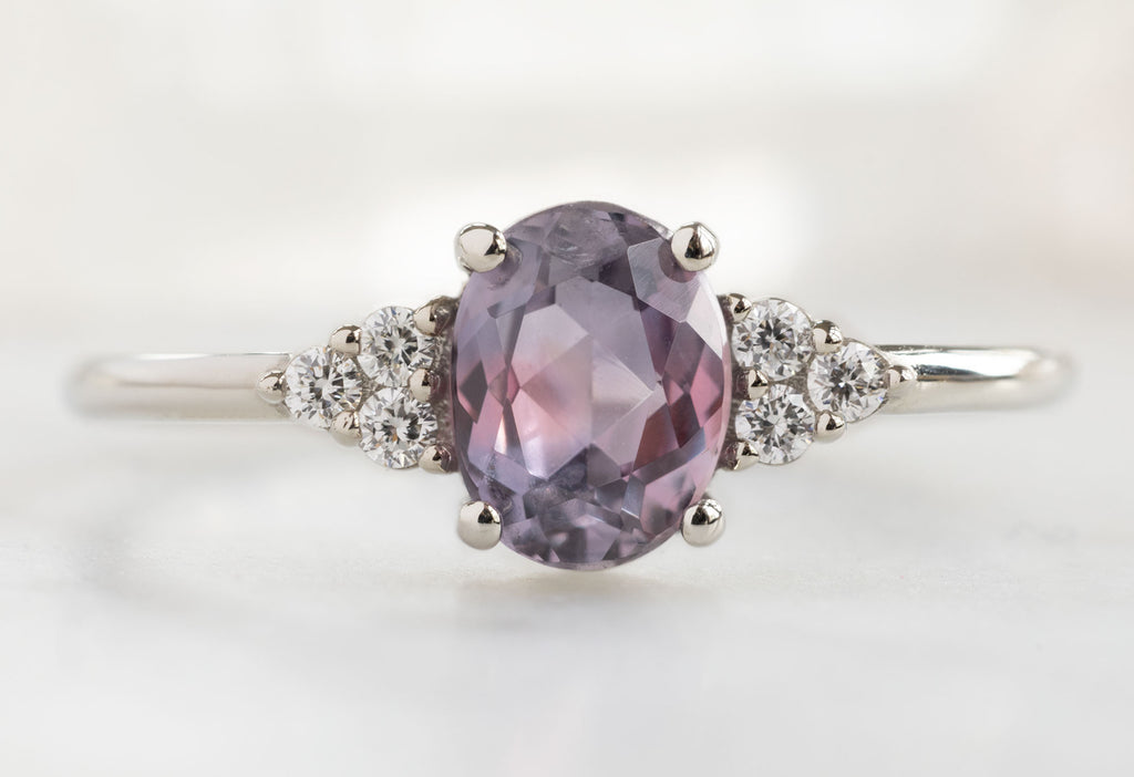 The Ivy Ring with an Oval-Cut Montana Sapphire