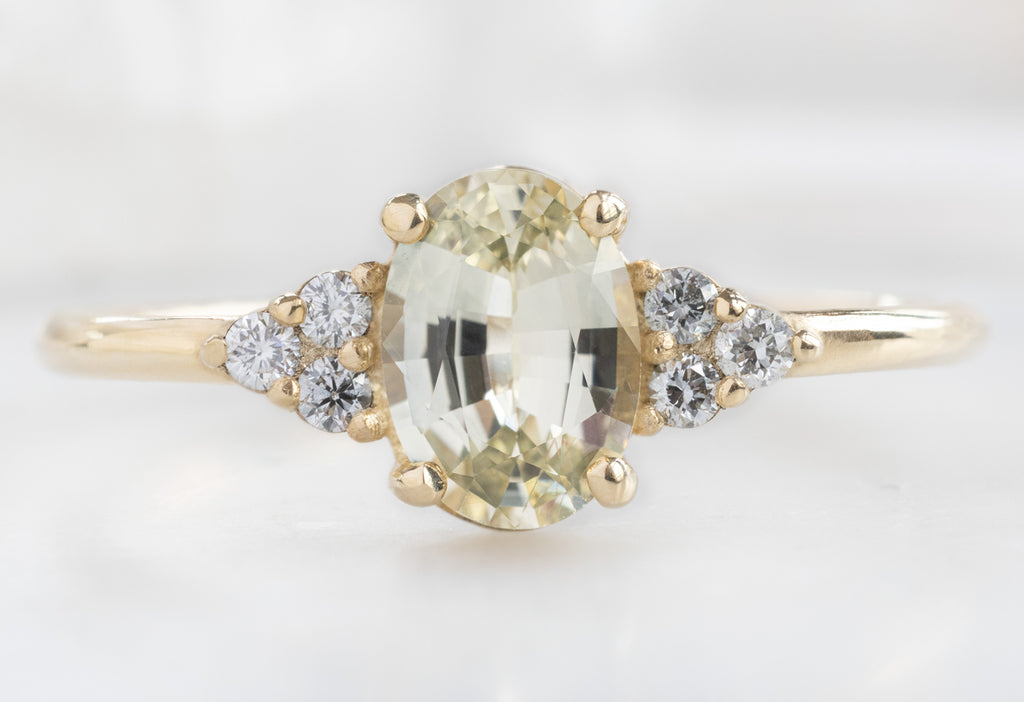 The Ivy Ring with an Oval-Cut Yellow Sapphire