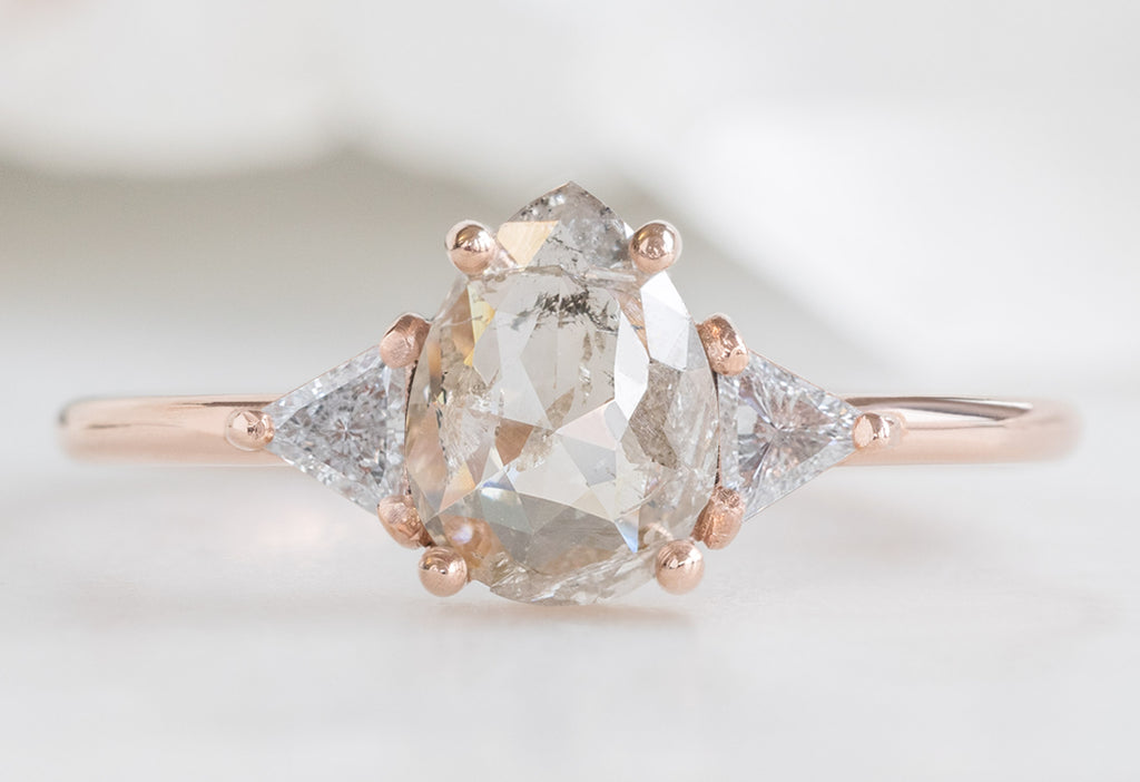 The Jade Ring with a Rose-Cut Pink Diamond