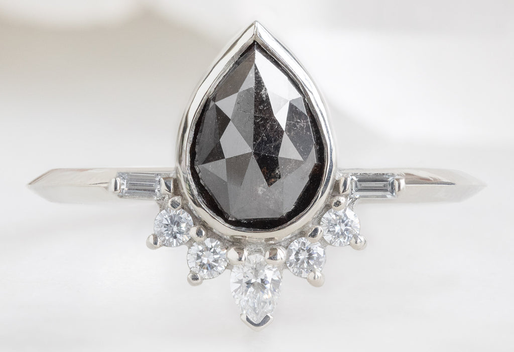 The Posy Ring with a Rose-Cut Black Diamond