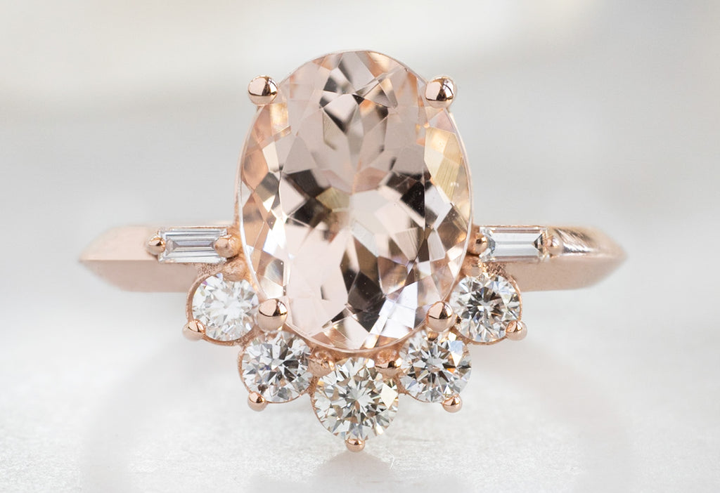The Posy Ring with an Oval-Cut Morganite