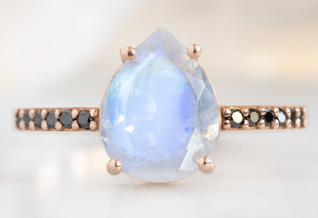 The Willow Ring with a Pear-Cut Moonstone