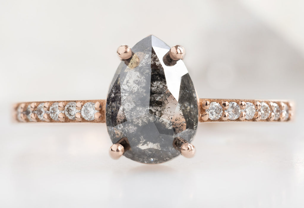 The Willow Ring with a Rose-Cut Black Diamond