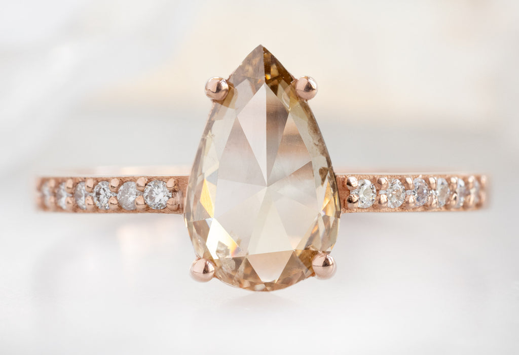 The Willow Ring with a Rose-Cut Champagne Diamond