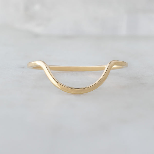 Alexis Russell Wedding Bands The Gold Arc Stacking Band | Yellow, Rose or White Gold