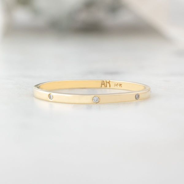 Alexis Russell Wedding Bands White Diamond Eternity Band | Yellow, Rose or White Gold