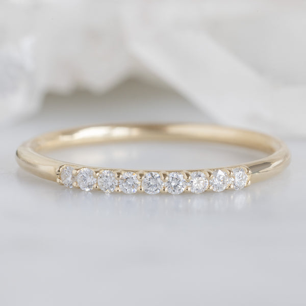 Alexis Russell  Wedding Bands The Luxe White Diamond Pavé Wedding Band | Yellow, Rose or White Gold