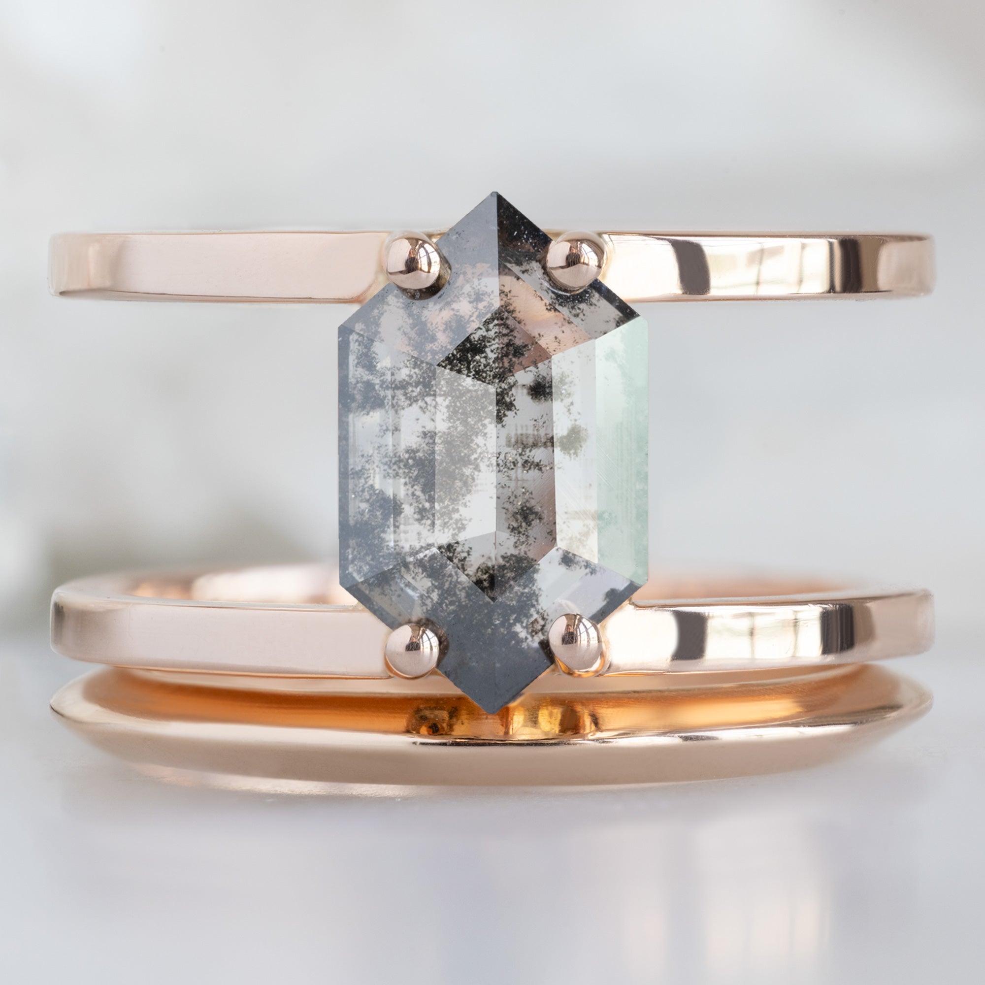 The Knife Edge Gold Stacking Band | Yellow, Rose or White Gold