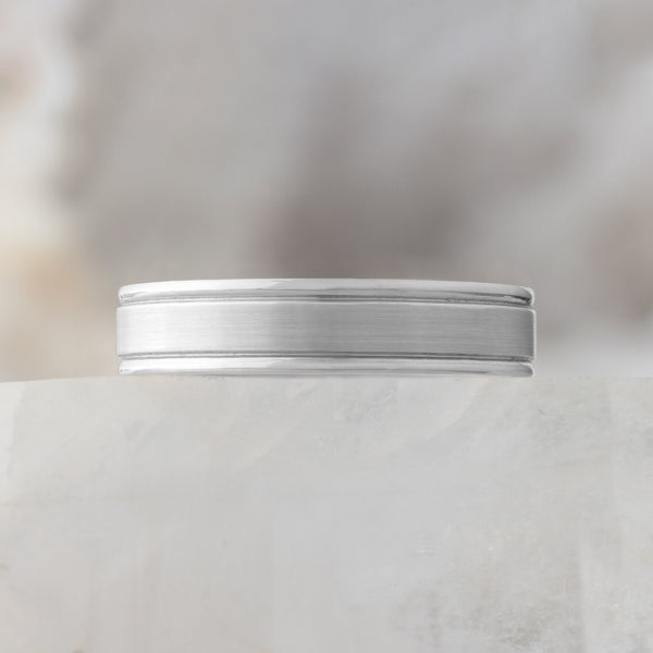 Alexis Russell Wedding Bands The Grooved Wedding Band | Yellow, Rose or White Gold