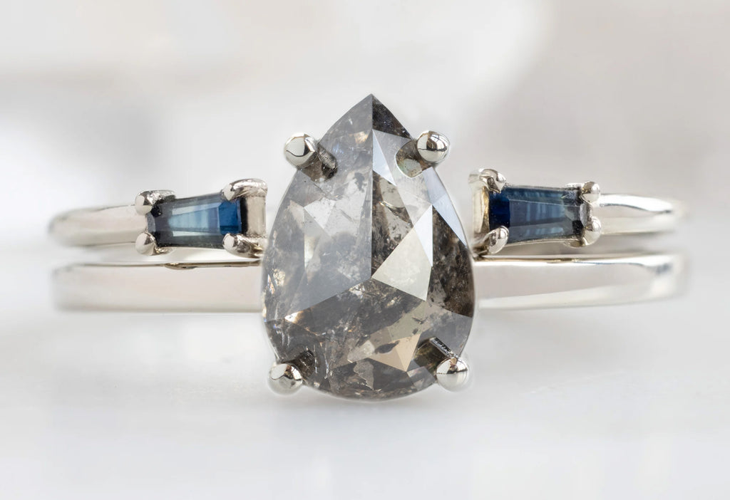 The Bryn Ring with a Rose-Cut Salt and Pepper Diamond