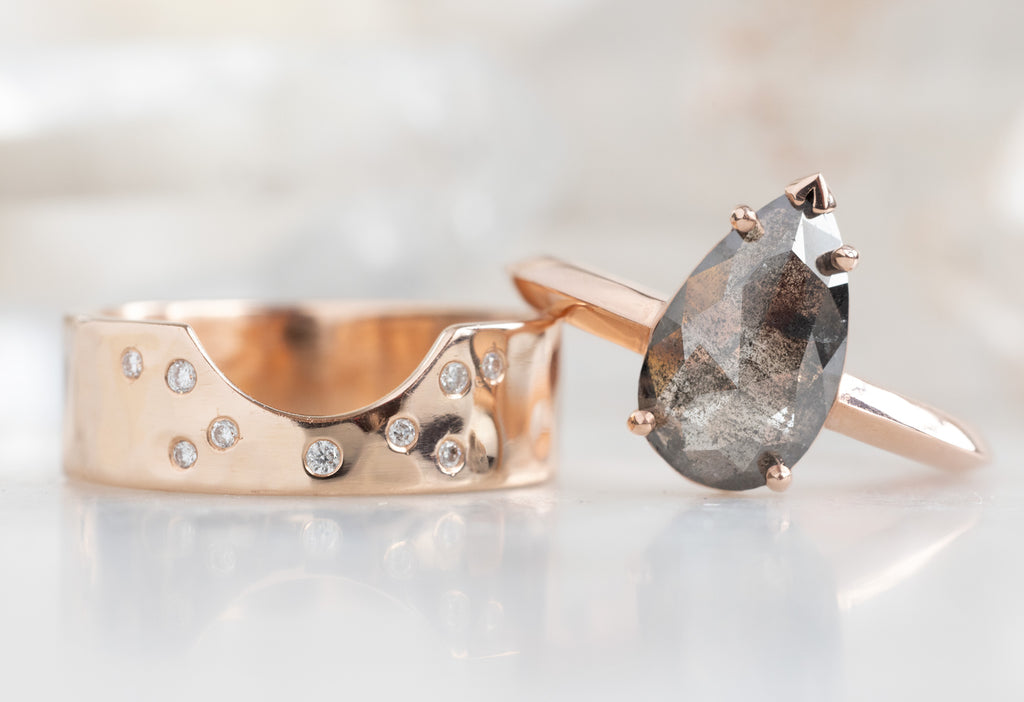 The Sage Ring with a Rose-Cut Black Diamond