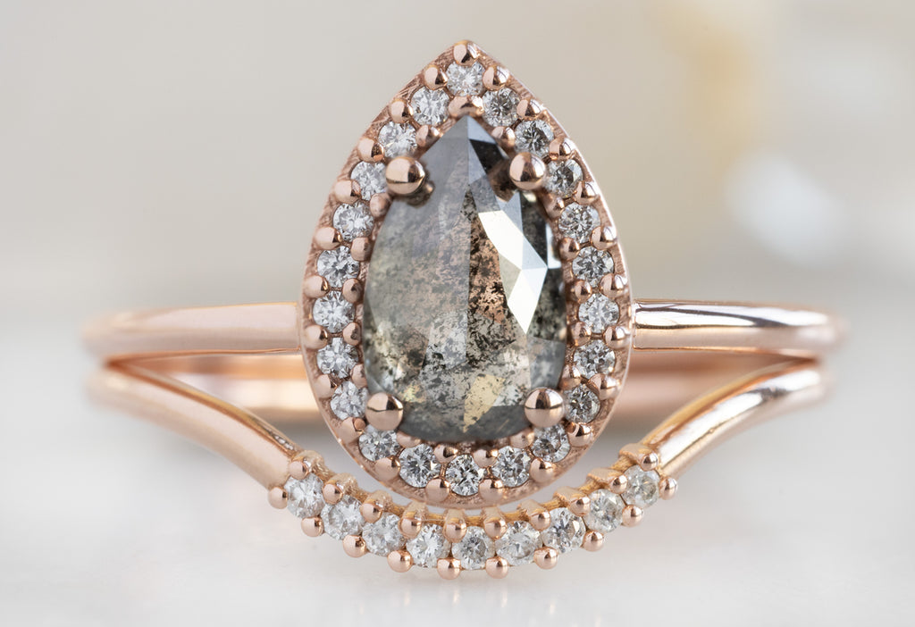 The Dahlia Ring with a Rose-Cut Salt and Pepper Diamond
