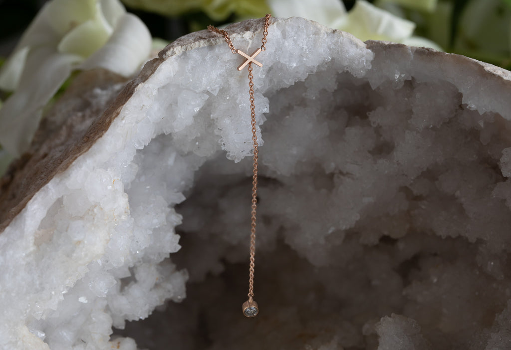 'XO' Diamond Lariat Necklace