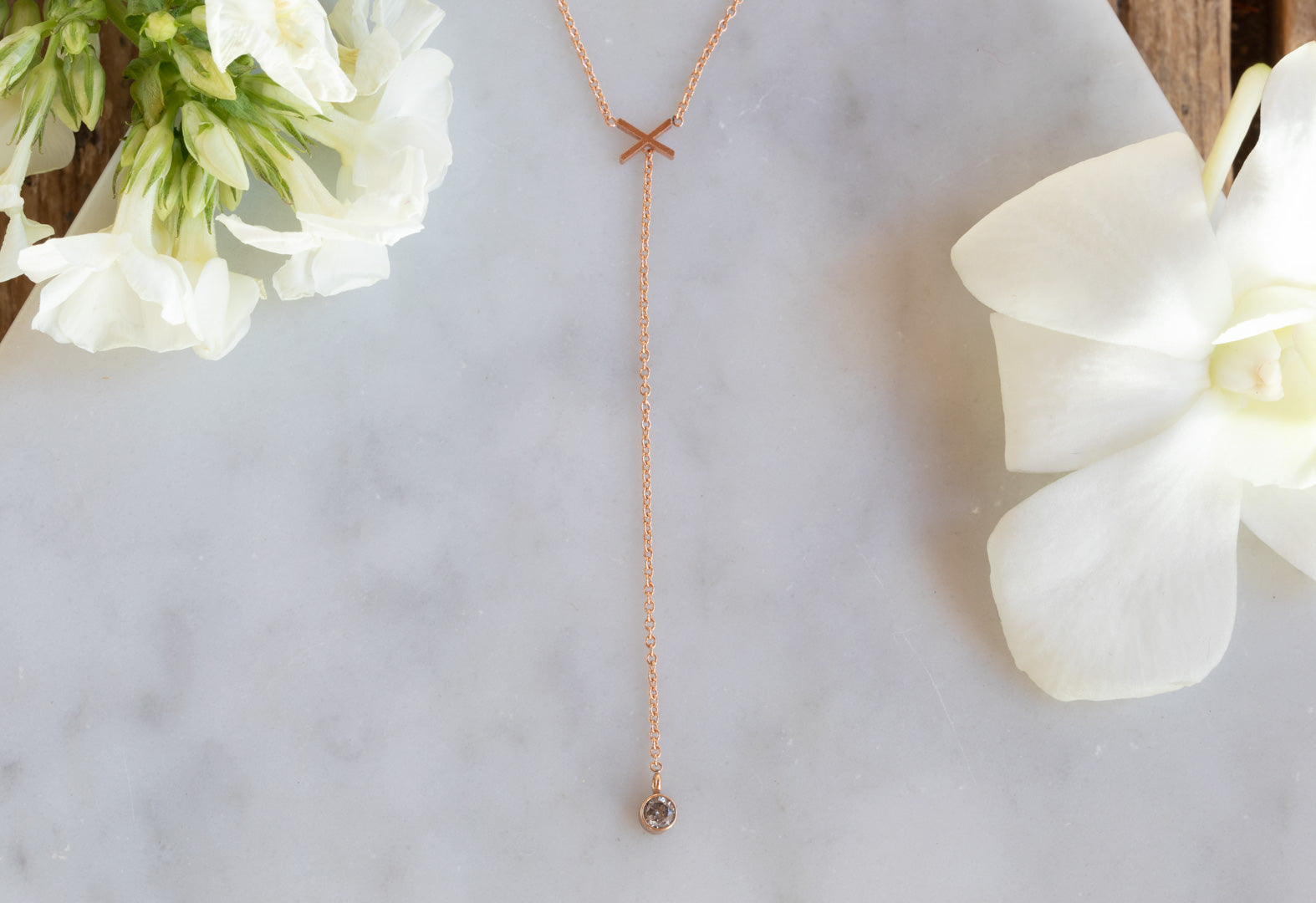 Heart and freshwater pearl lariat necklace | Jenny Grace JewelleryJenny  Grace Jewellery