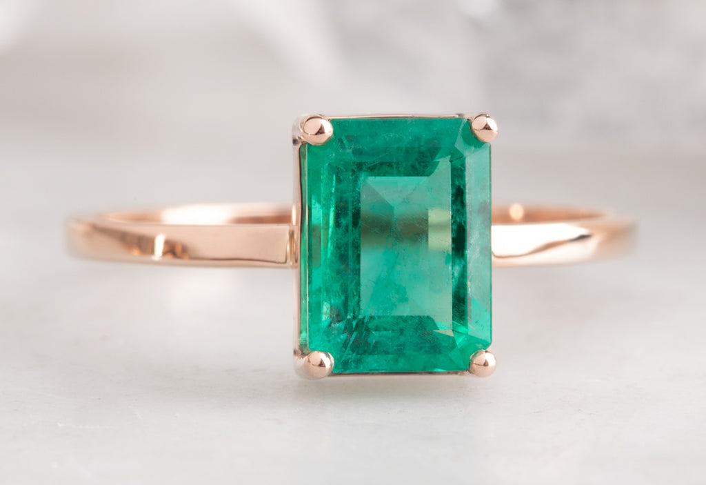 Large One of a Kind Emerald Engagement Ring