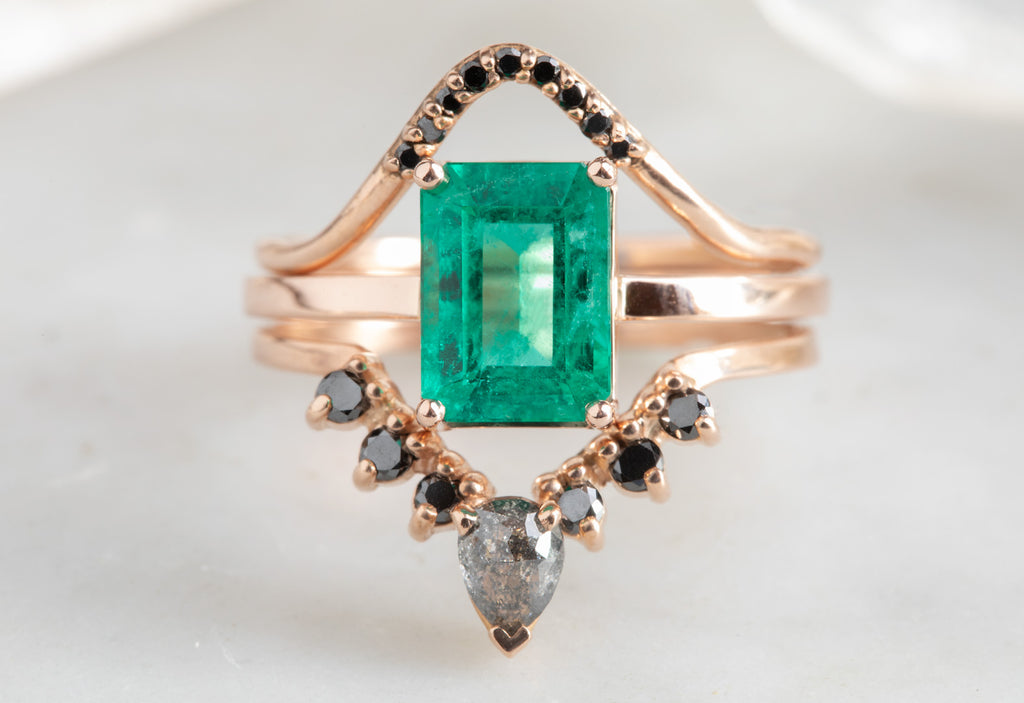 Large One of a Kind Emerald Engagement Ring