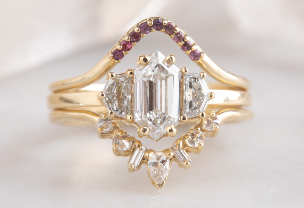 Pavé Diamond Peak Stacking Ring