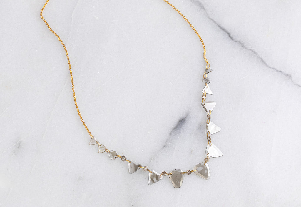 Diamond Slice Pennant Necklace