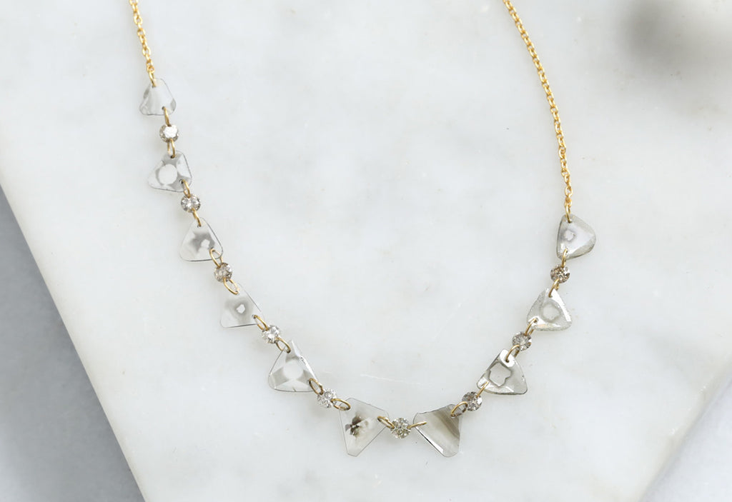 Diamond Slice Pennant Necklace