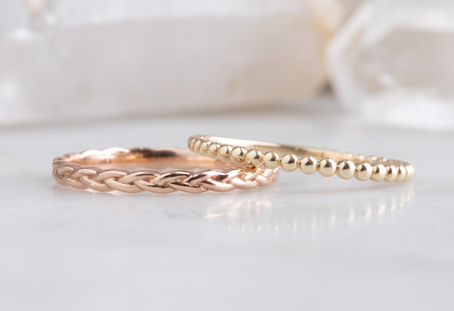 14k Gold Braided Ring, Wedding Bands, Alexis Russell