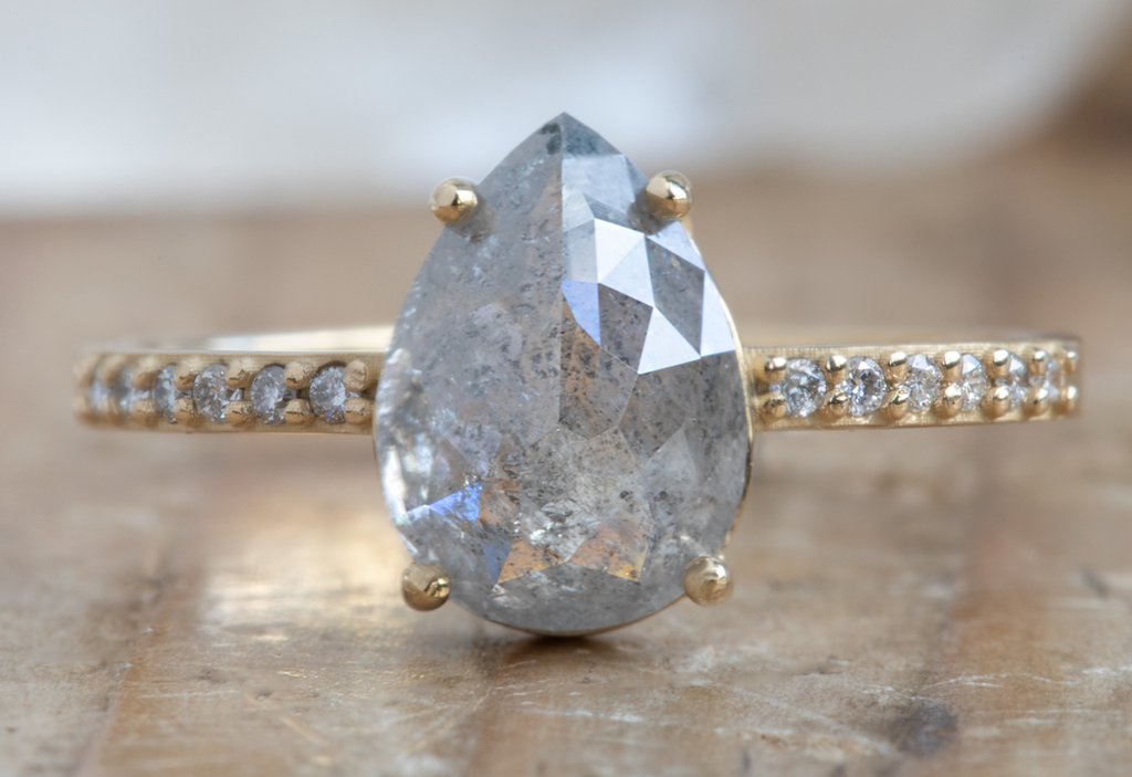 Light grey diamond engagement ring Clearance