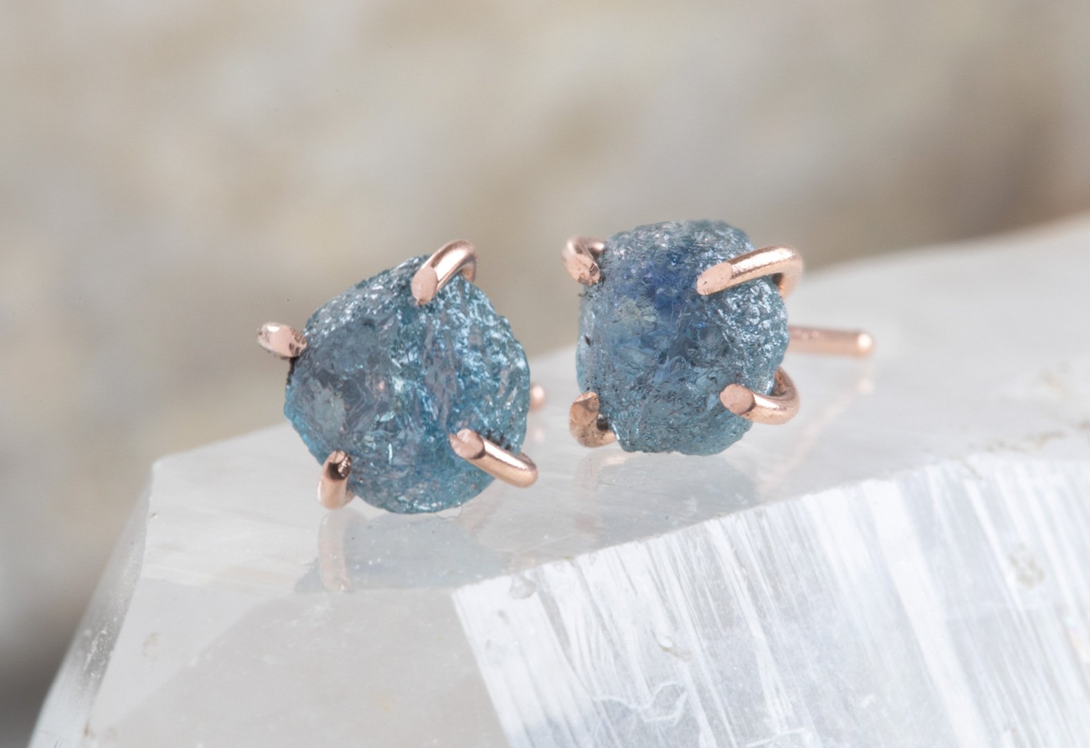 Amazon.com: Montana Sapphire Round Stud Earrings Sterling Silver : Handmade  Products