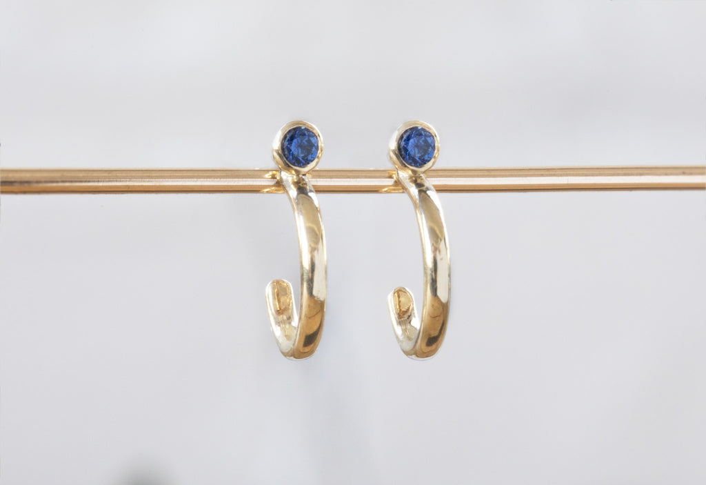 Birthstone Hoop Earrings