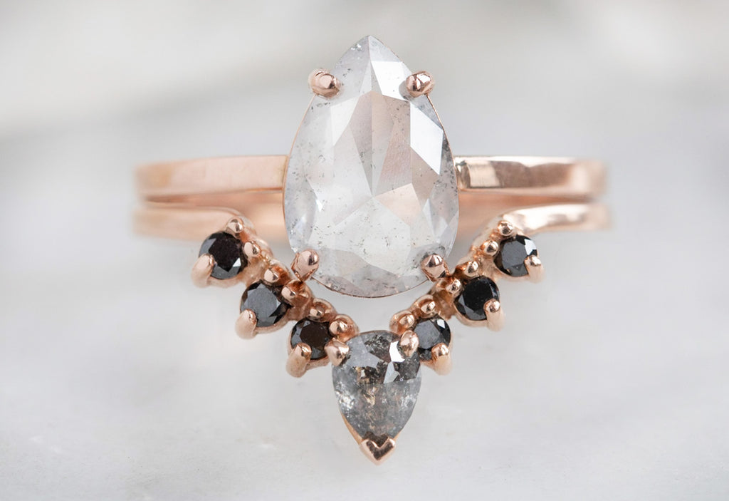 One Of A Kind Rose Cut Icy-White Engagement Ring
