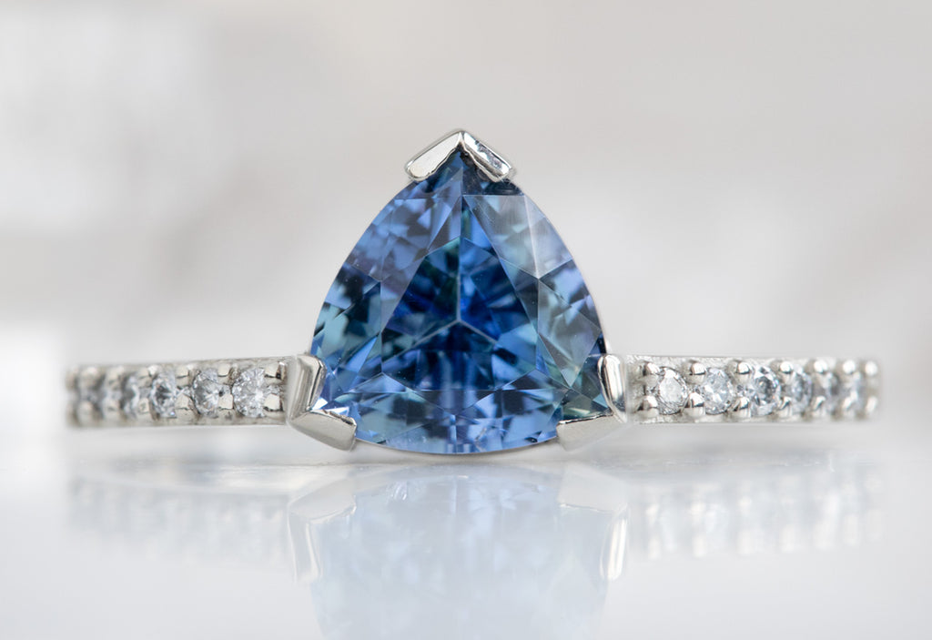 The Willow Ring with a Trillion-Cut Tanzanite